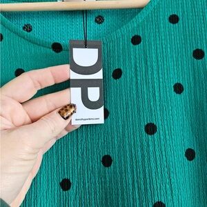 Dorothy Perkins Teal Dress with Black Dots